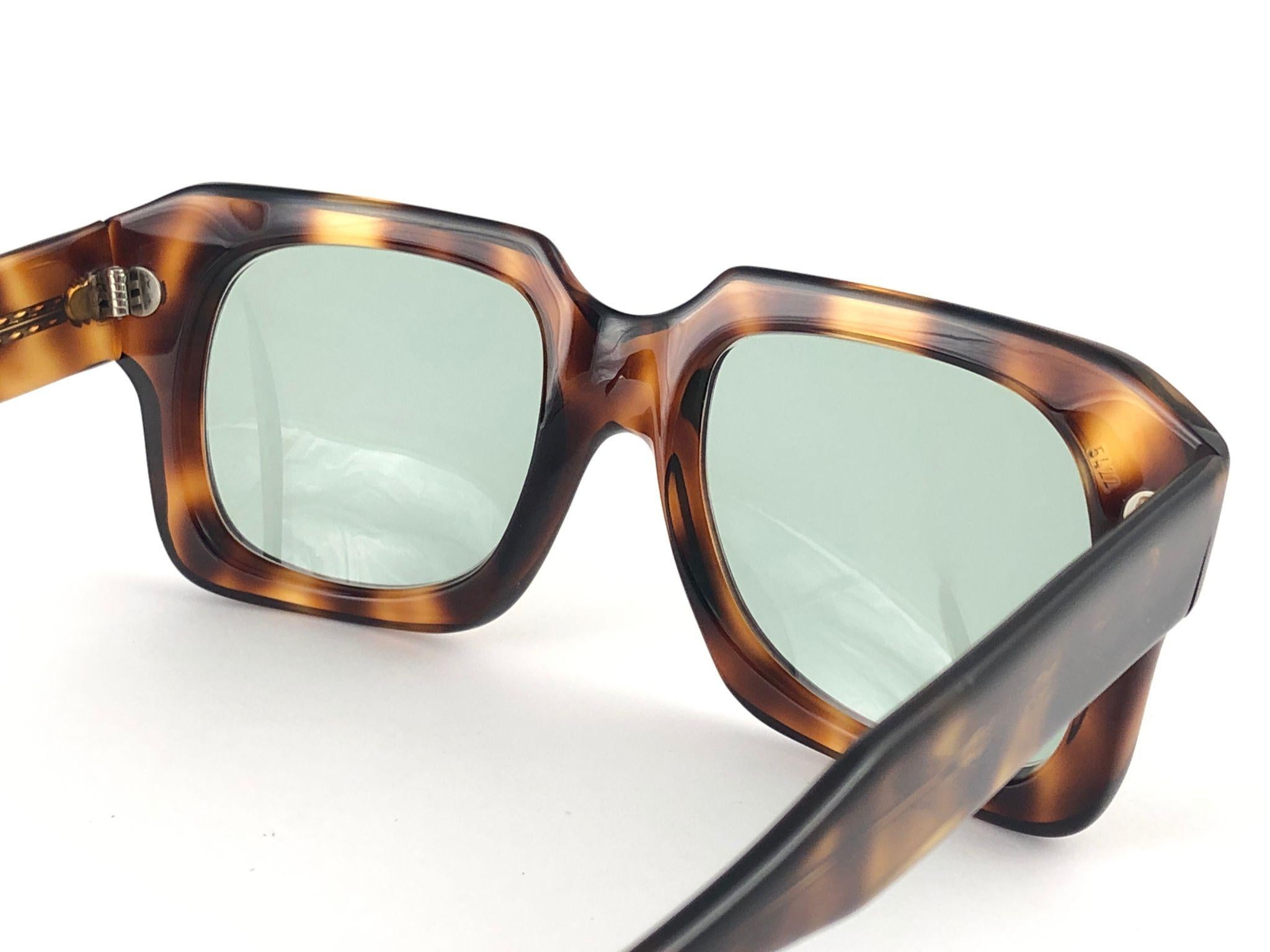 New Vintage Zollitsch 301 Robust Oversized Frame Green Lens 1980 sunglasses For Sale 3