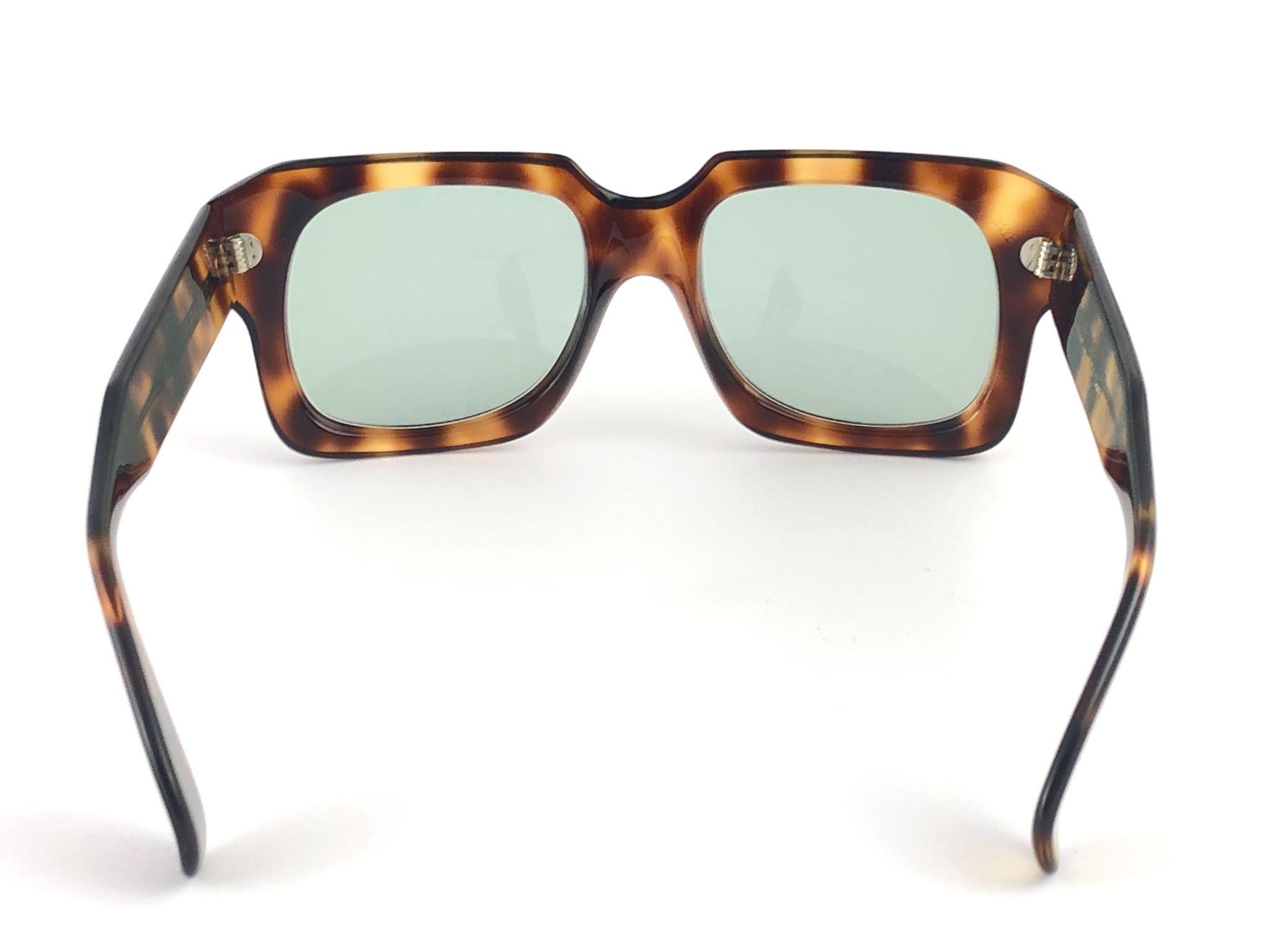 New Vintage Zollitsch 301 Robust Oversized Frame Green Lens 1980 sunglasses For Sale 4