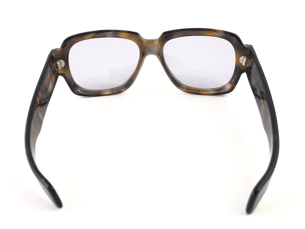Women's or Men's New Vintage Zollitsch MOD 217 COL 304 Robust  Frame Brown Lens 1970 Sunglasses For Sale