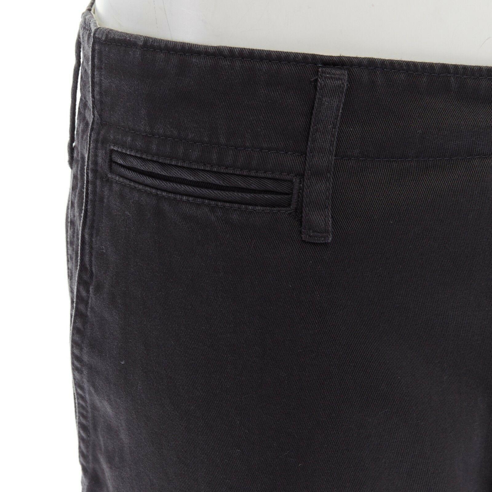 new VISVIM JAPAN 100% grey pull tab straight leg cropped pants JP2 1