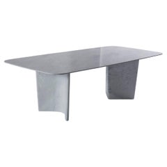 New Volumes marble Wyrie dining table by Nick Rennie