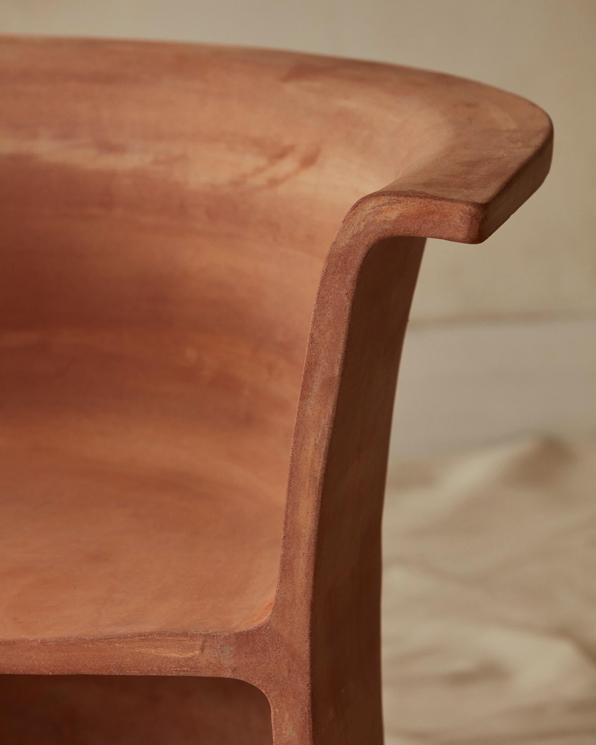 New Volumes Terracotta Cove Chair by Thomas Coward In New Condition For Sale In CREMORNE, AU