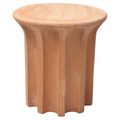 New Volumes Terracotta Echo High side table by Thomas Coward