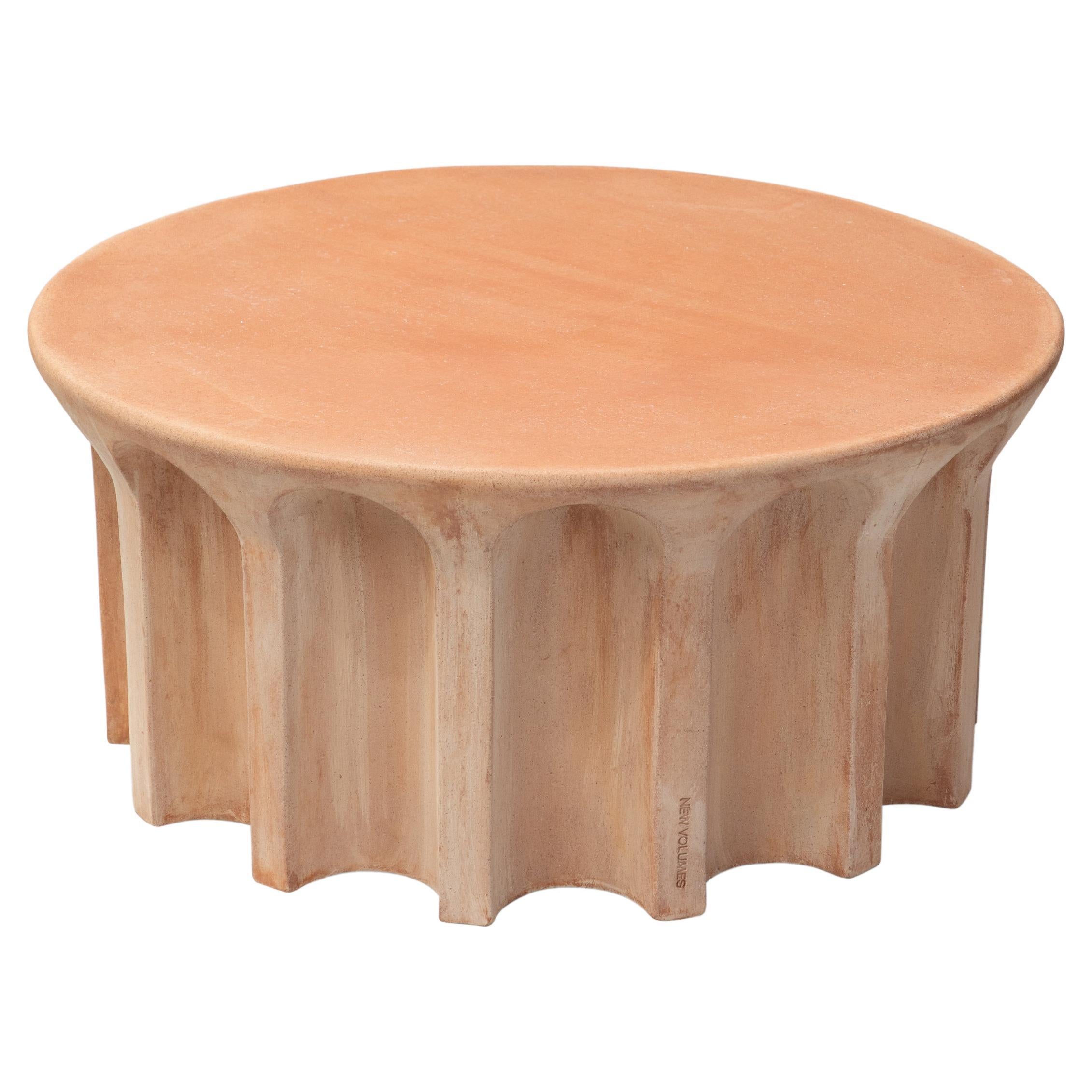 New Volumes Terracotta Echo Low Table by Thomas Coward For Sale