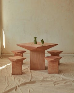 New Volumes Terracotta Pitcher Table by Adam Goodrum