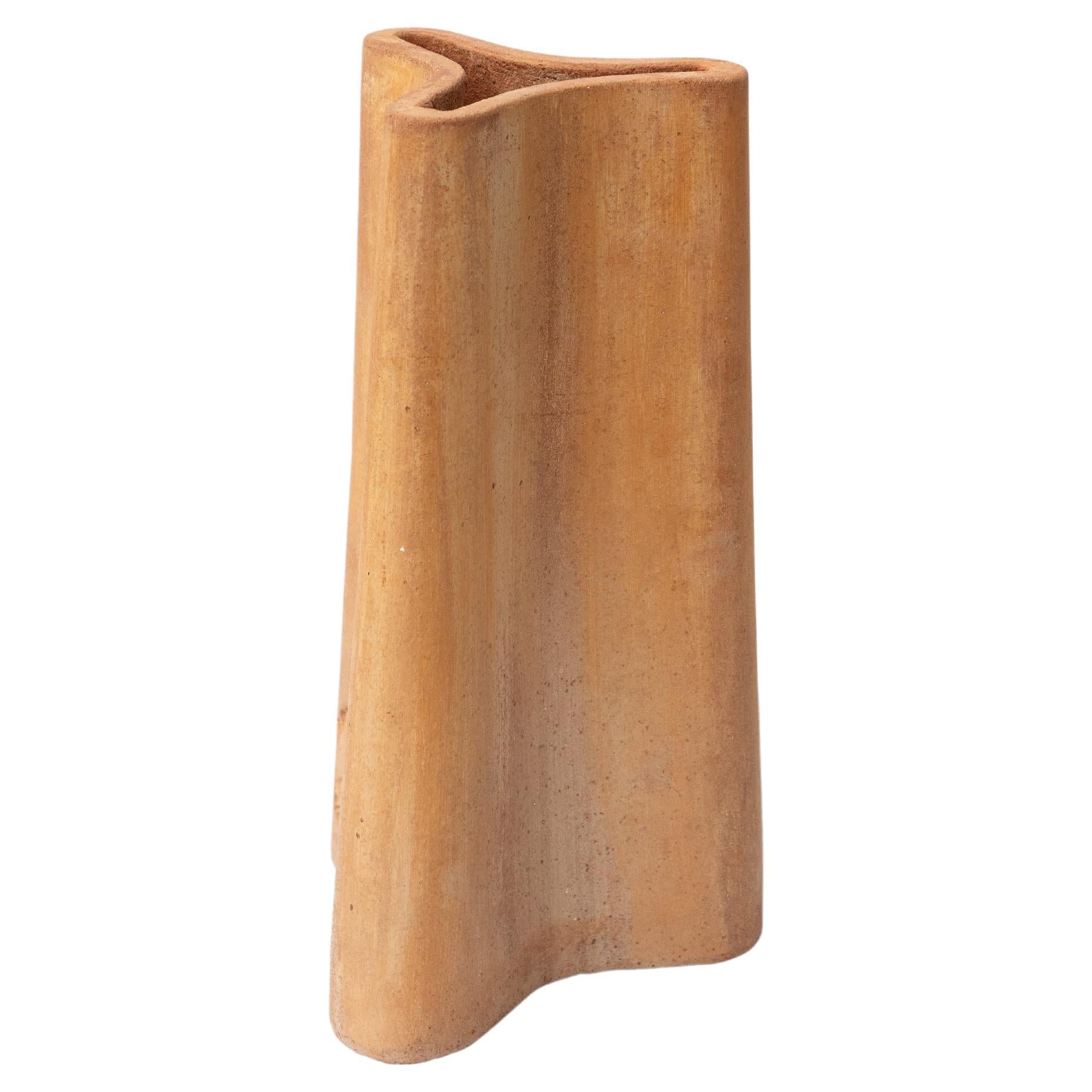 New Volumes Terracotta Skáfos vase by Chris Connell For Sale