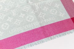 New Vuitton Celeste Pink Fuchsia Lurex Scarf