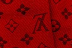 New Vuitton Logomania Burgundy Scarf
