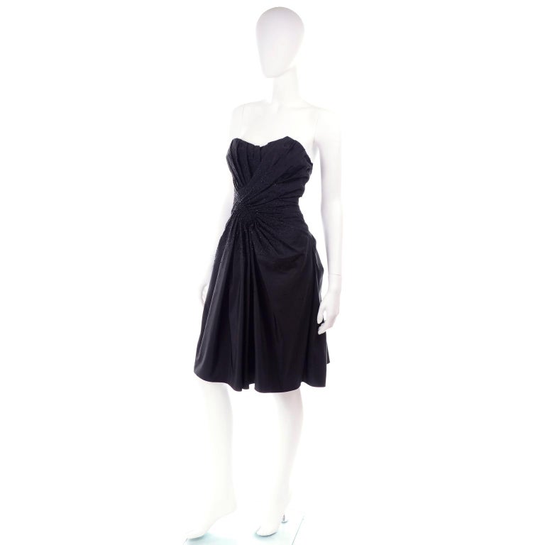 New w/ Tags John Galliano Christian Dior 2007 Black Evening Dress w ...
