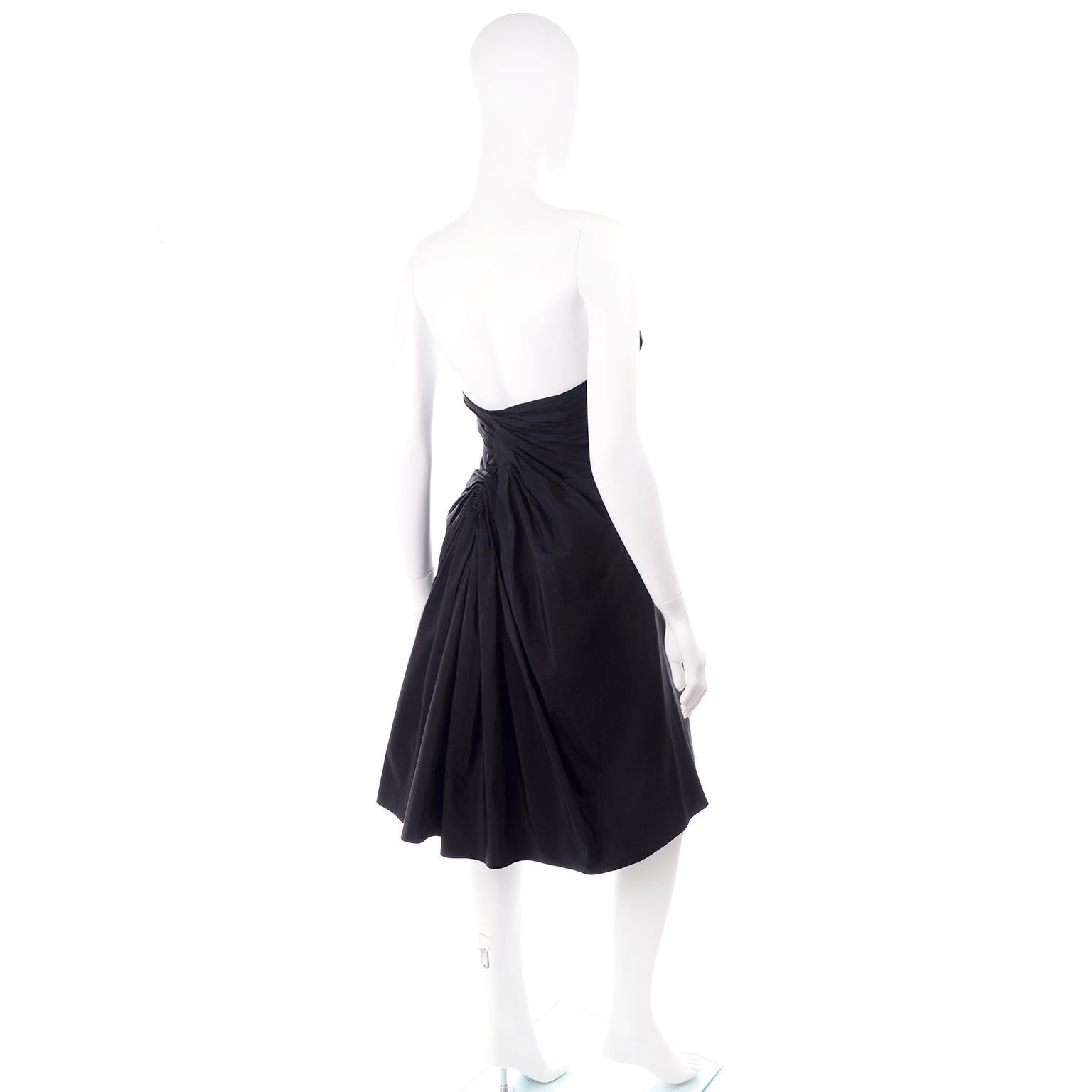 New w/ Tags John Galliano Christian Dior 2007 Black Evening Dress w Glass Beads In New Condition In Portland, OR