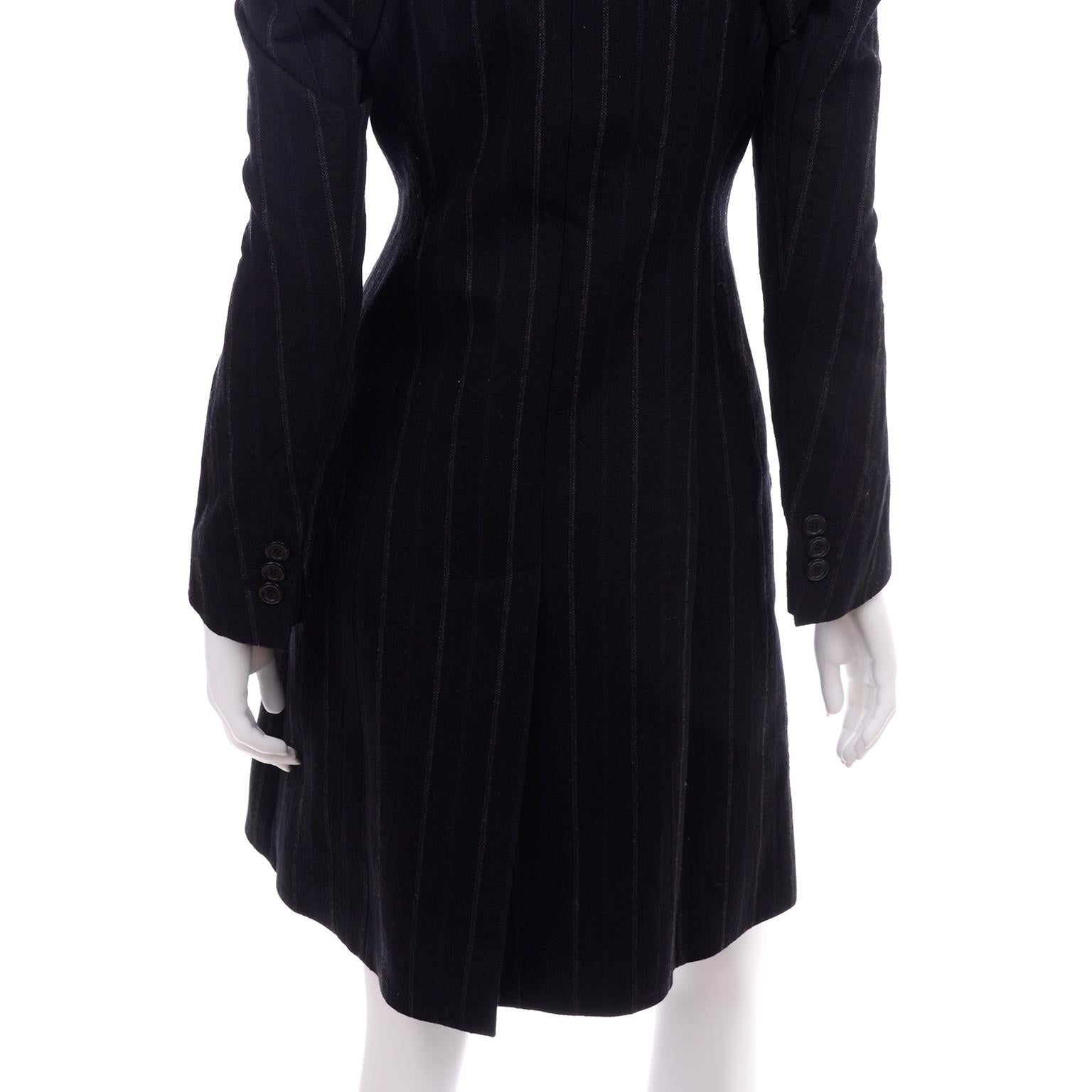 New w/Tags Marc Jacobs Louis Vuitton 2010 Pinstripe Coat W Gathered Puff Sleeves 4