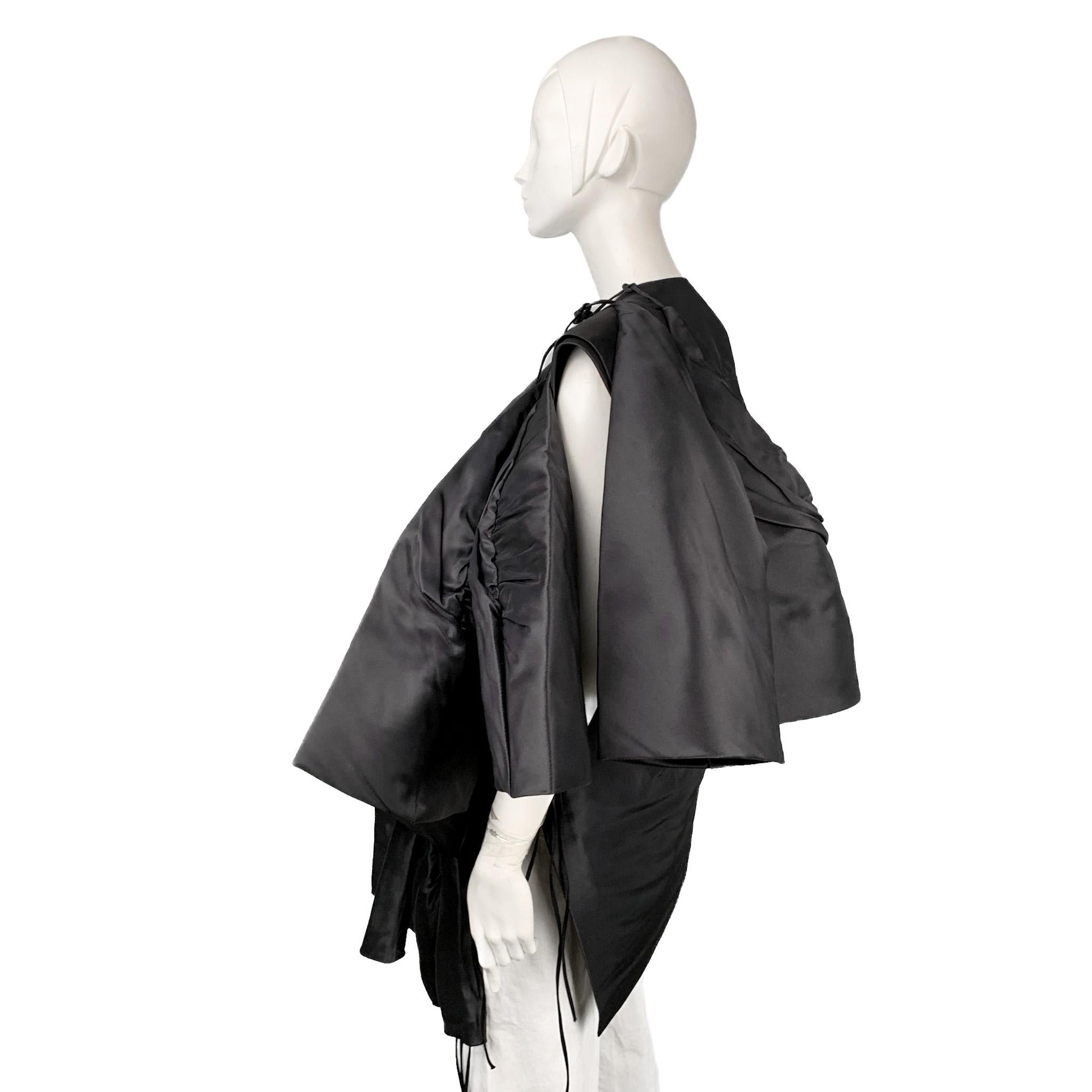 Women's or Men's Rick Owens 2015 runway silk avant-guarde deconstructed sleeveless jacket NWT