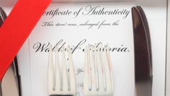 New Waldorf Astoria Art Deco Fork & Steak Knife Flatware Gift Set
