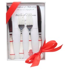 Used New Waldorf Astoria Art Deco Fork & Steak Knife Flatware Gift Set