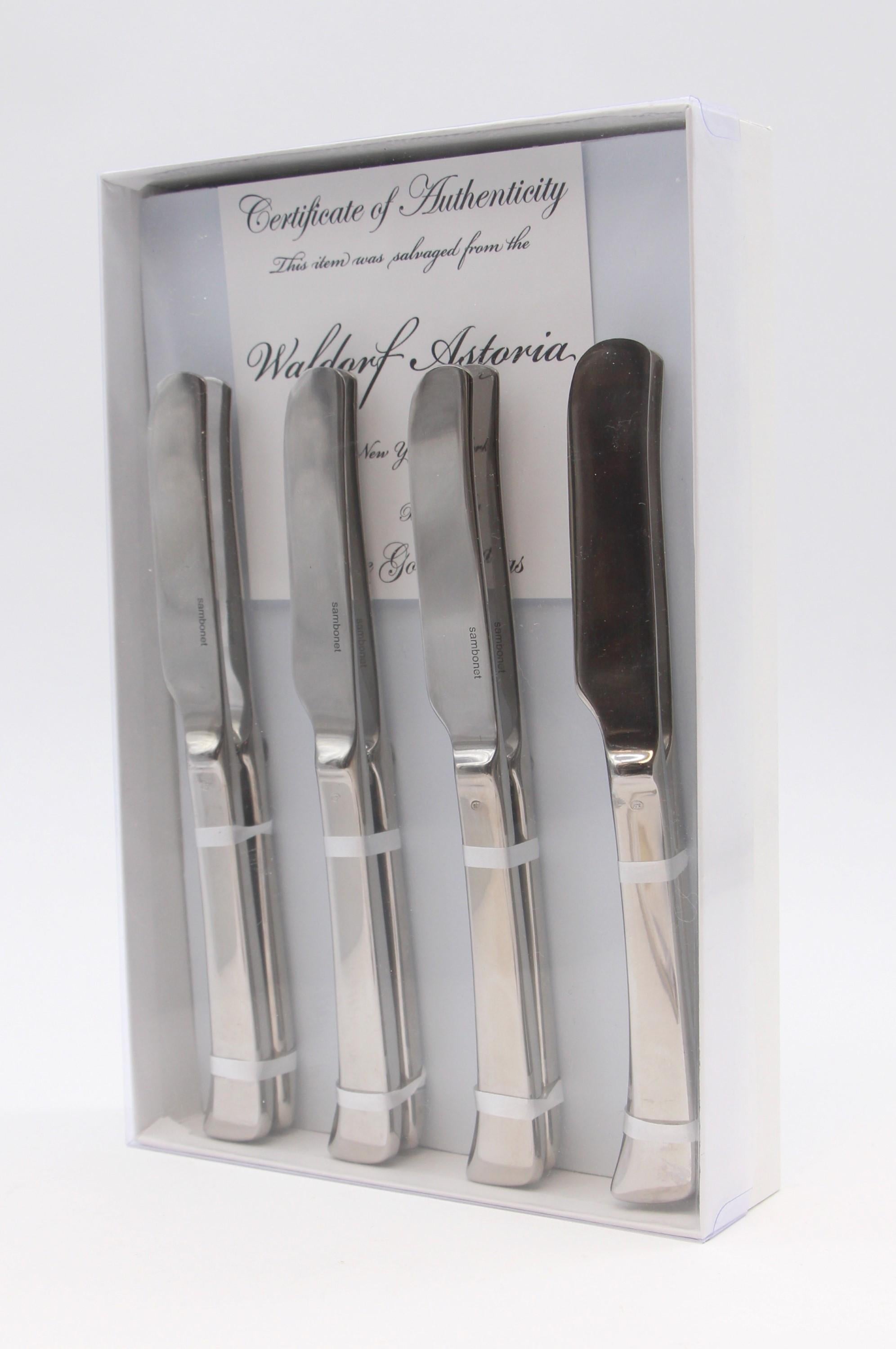 Modern New Waldorf Astoria Sambonet Butter Knife Flatware Set