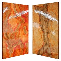 New Wall Panel Lighting finished in Translucent "Marbled" Painting