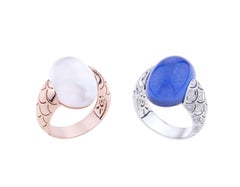 Embrace Rose Gold with Cabochon Mother Pearl Cocktail Ring