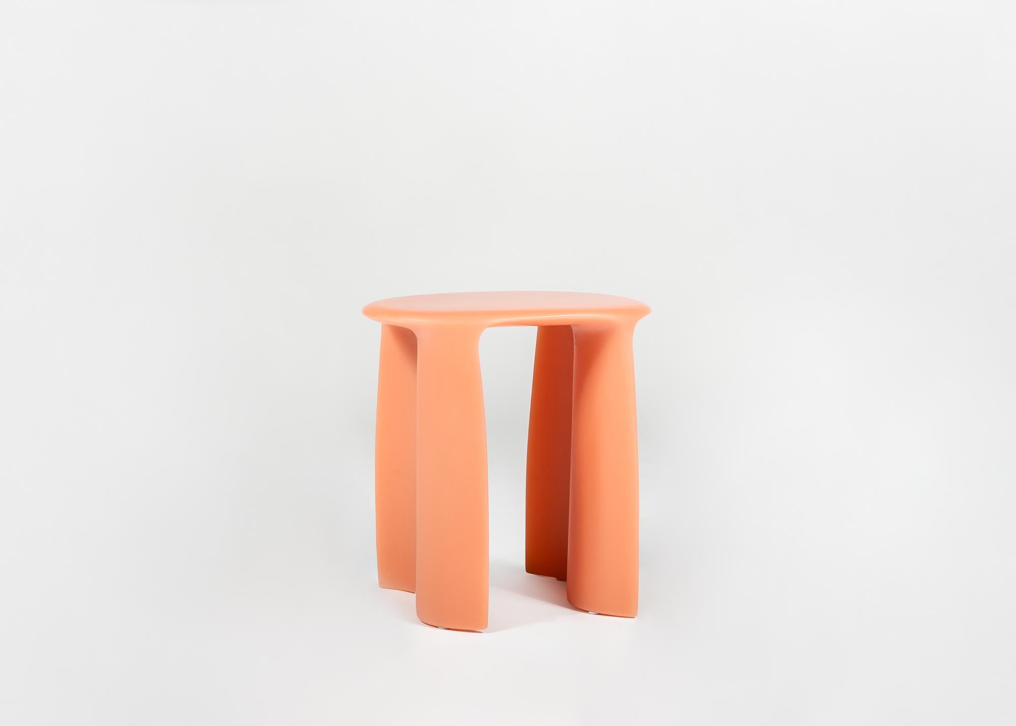 The New Wave Stool – Peach by STUDIO LUKAS COBER.The New Wave collection illustrates his fascination for oceans force.

The New Wave collection illustrates his fascination for oceans force. The Liquid Collection is created by shaping resin into