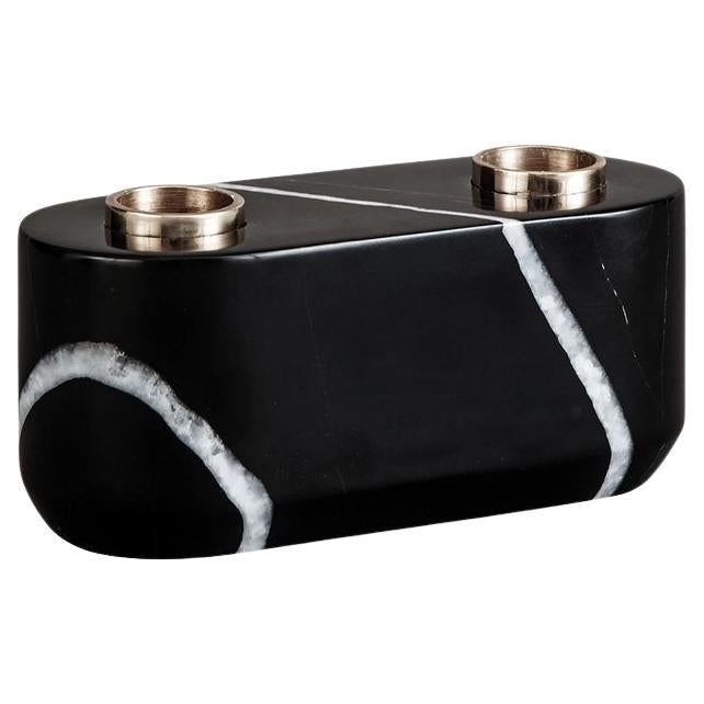 Sons of Marble Candle Holder, Double For Sale