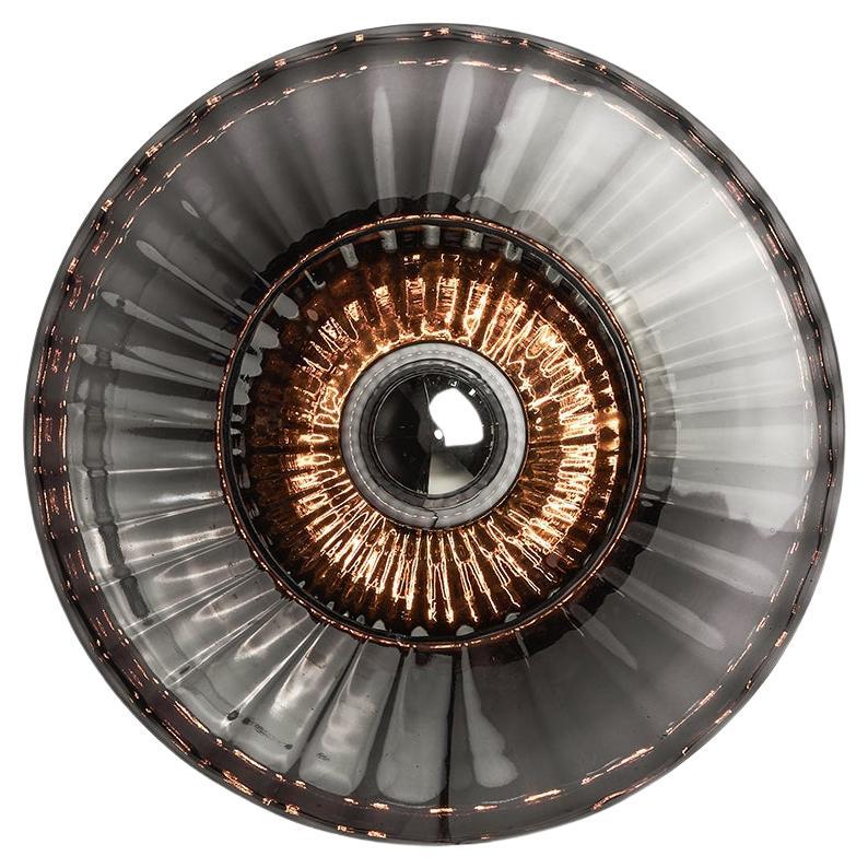 New Wave Optic Wall Light Sconce Smoke with Bulb Ø2 Silver Mirror, Black Eyeball