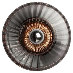 New Wave Optic Wall Light Sconce Smoke with Bulb Ø2 Silver Mirror, Black Eyeball