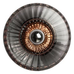 New Wave Optic Wall Sconce XL Smoke with Bulb and Black Eyeball