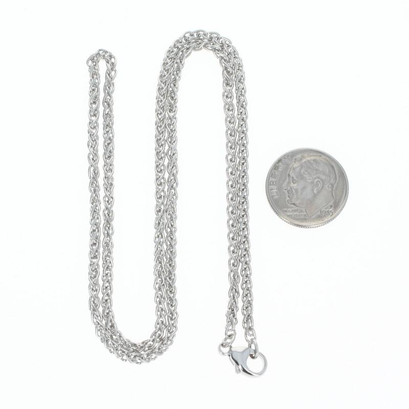 Wheat Chain Necklace, 950 Platinum Lobster Claw Clasp Women's 1