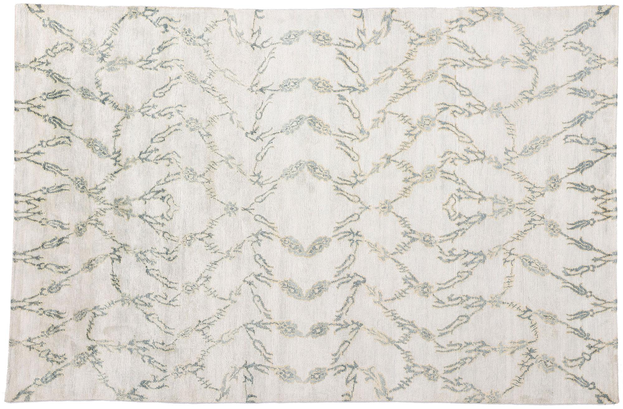 New Whispers of Nature Organic Modern Silk Carpet For Sale 4