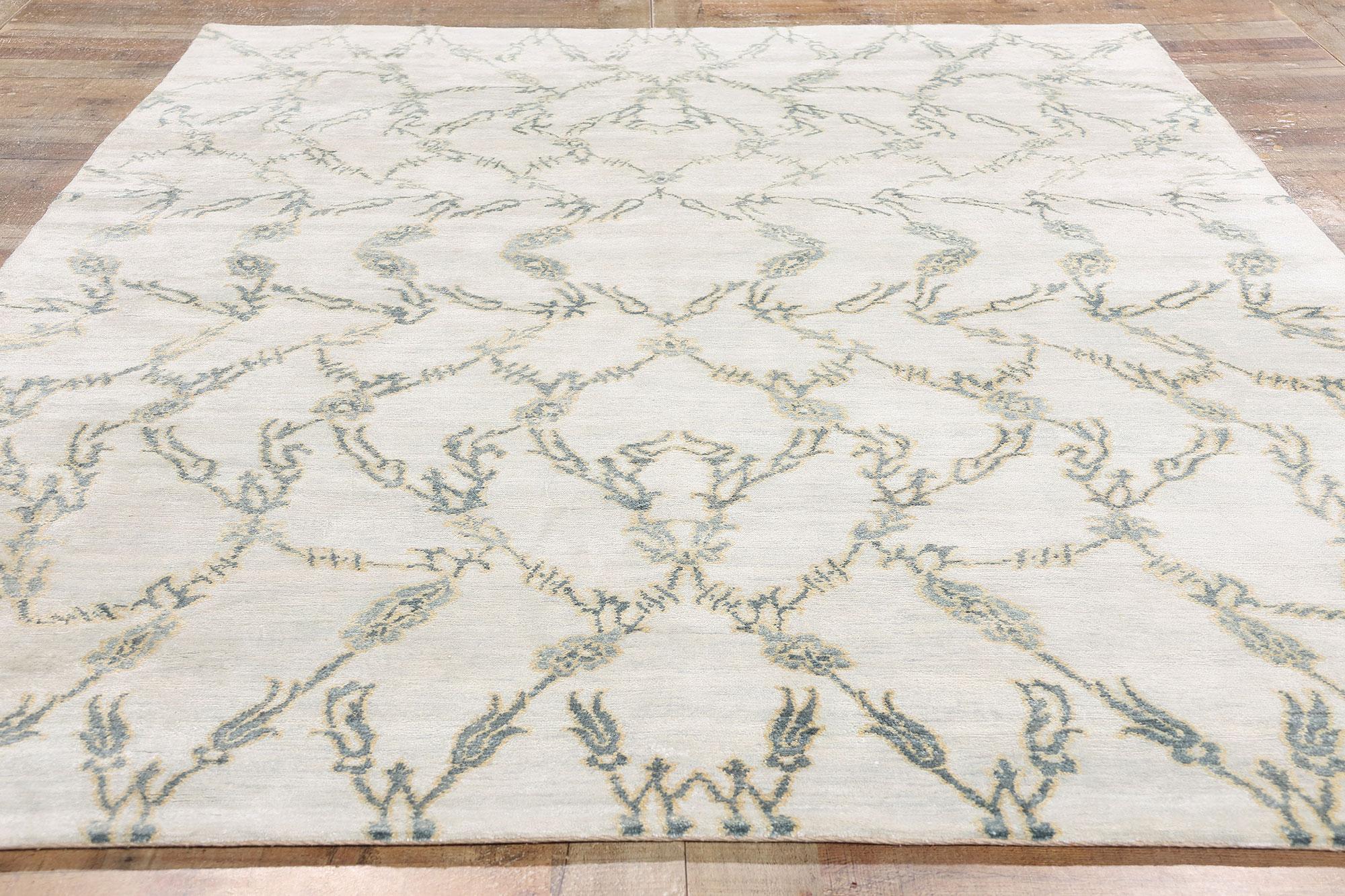 New Whispers of Nature Organic Modern Silk Carpet For Sale 2