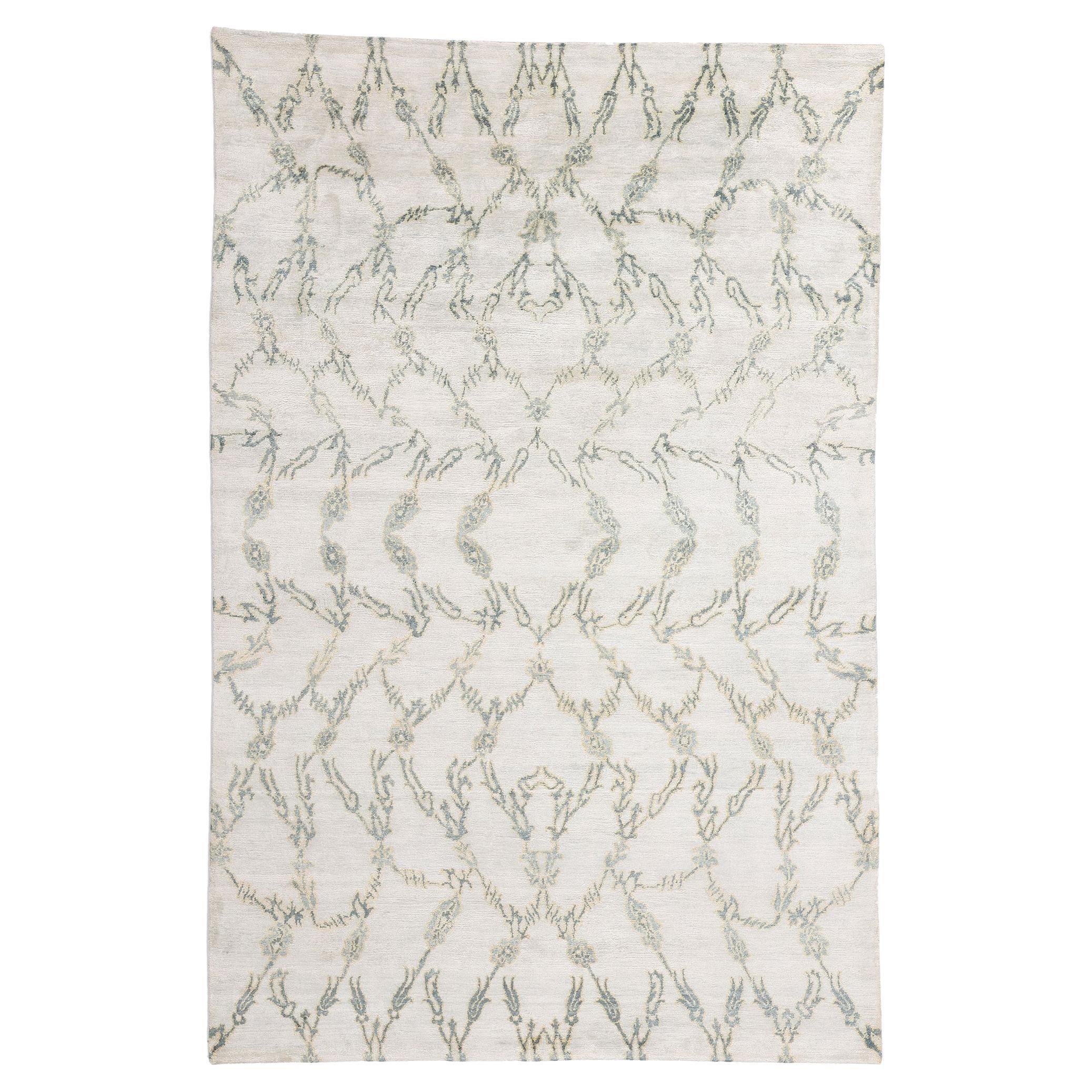 New Whispers of Nature Organic Modern Silk Carpet For Sale