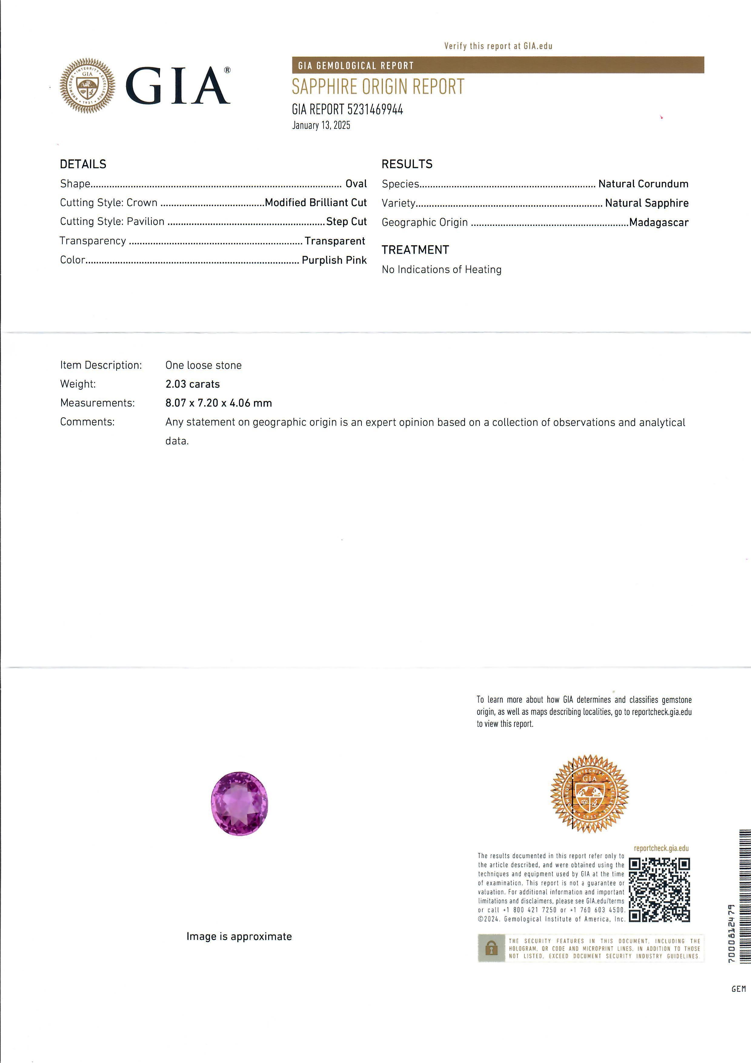 New White Gold GIA 4.75ctw Oval Pink Sapphire w/ Diamond Halo Stud Earrings For Sale 2