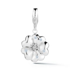 White Topaz Blossom Pave Detachable Charm/Pendant