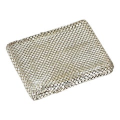 New Whiting & Davis Silver Mesh Billfold Wallet – Original Box, 1950s