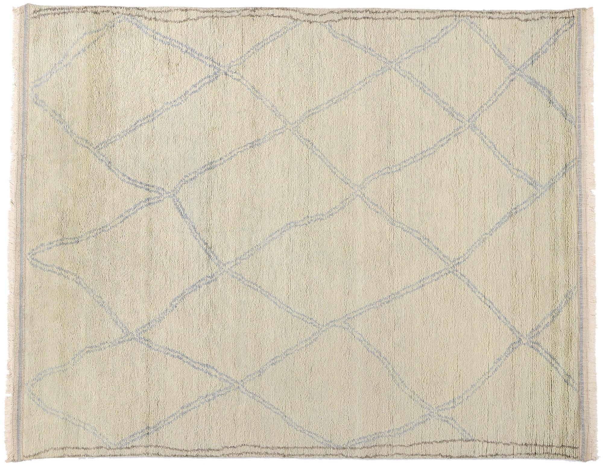 New Windswept Desert Serenity Modern Moroccan Rug, 08'03 x 10'04 For Sale 2