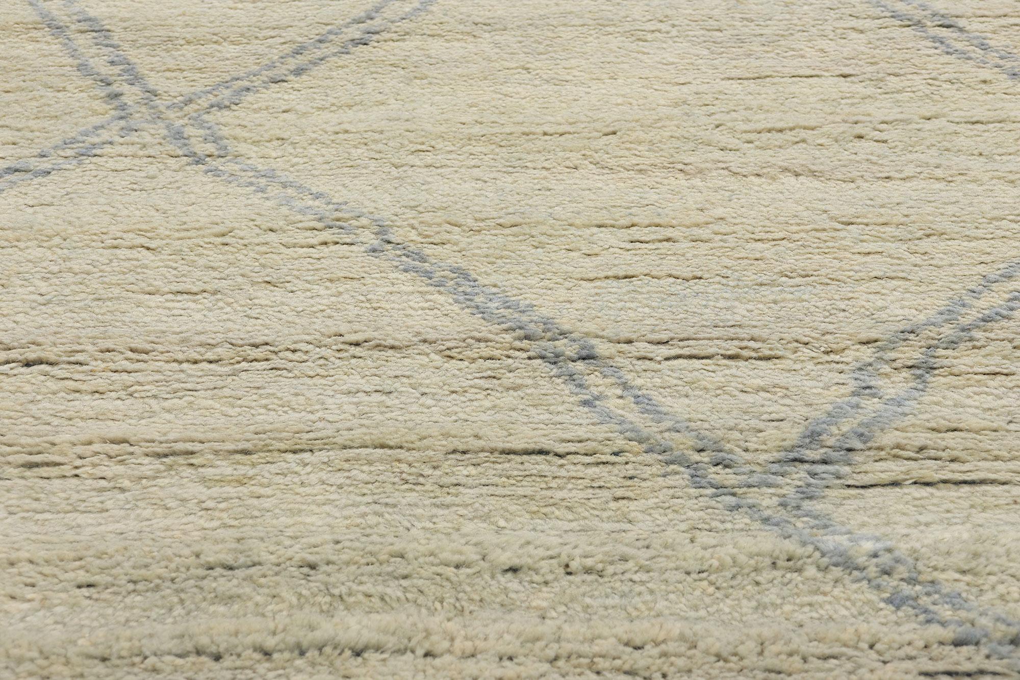 Hand-Knotted New Windswept Desert Serenity Modern Moroccan Rug, 08'03 x 10'04 For Sale