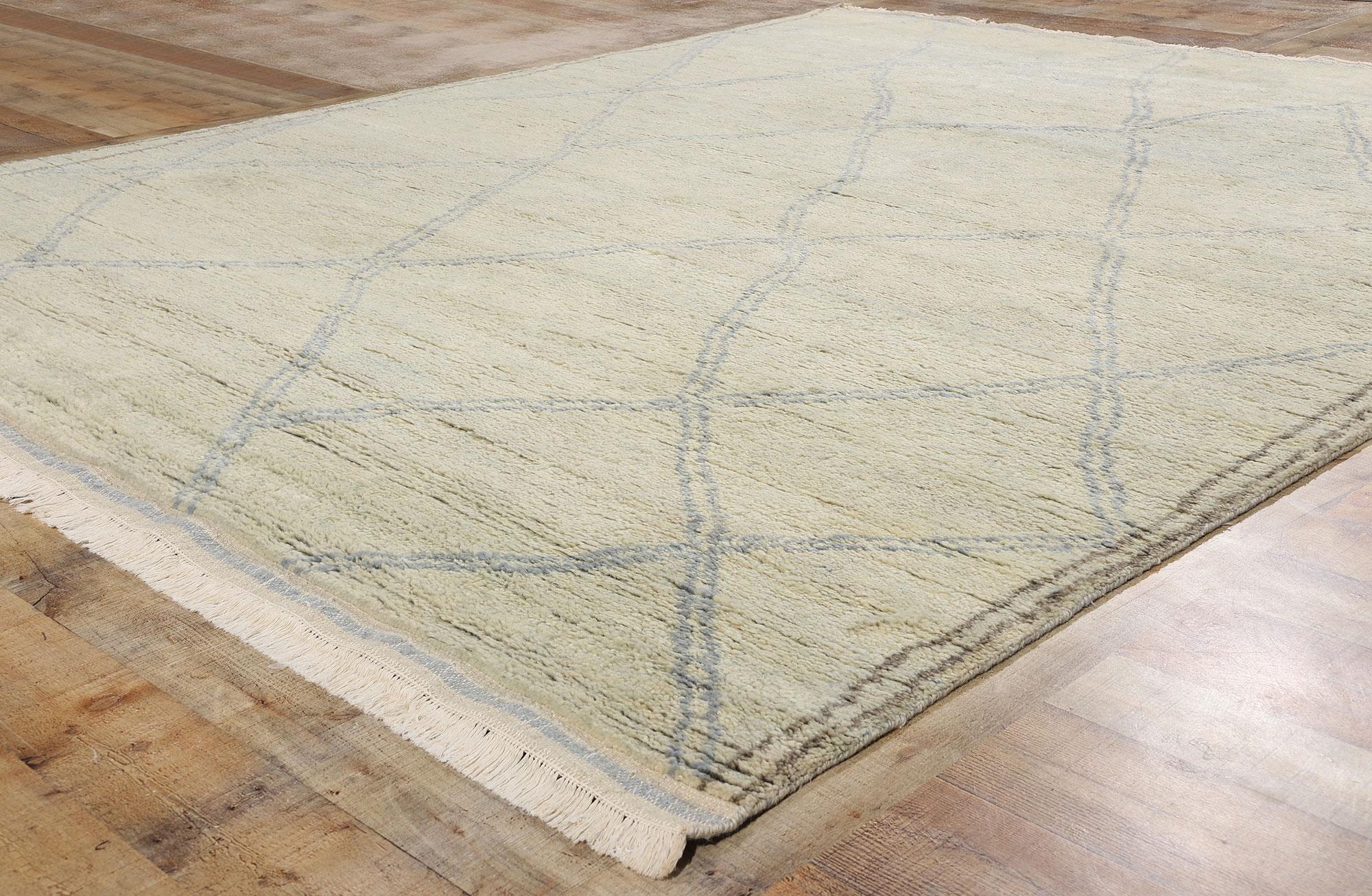 Contemporary New Windswept Desert Serenity Modern Moroccan Rug, 08'03 x 10'04 For Sale
