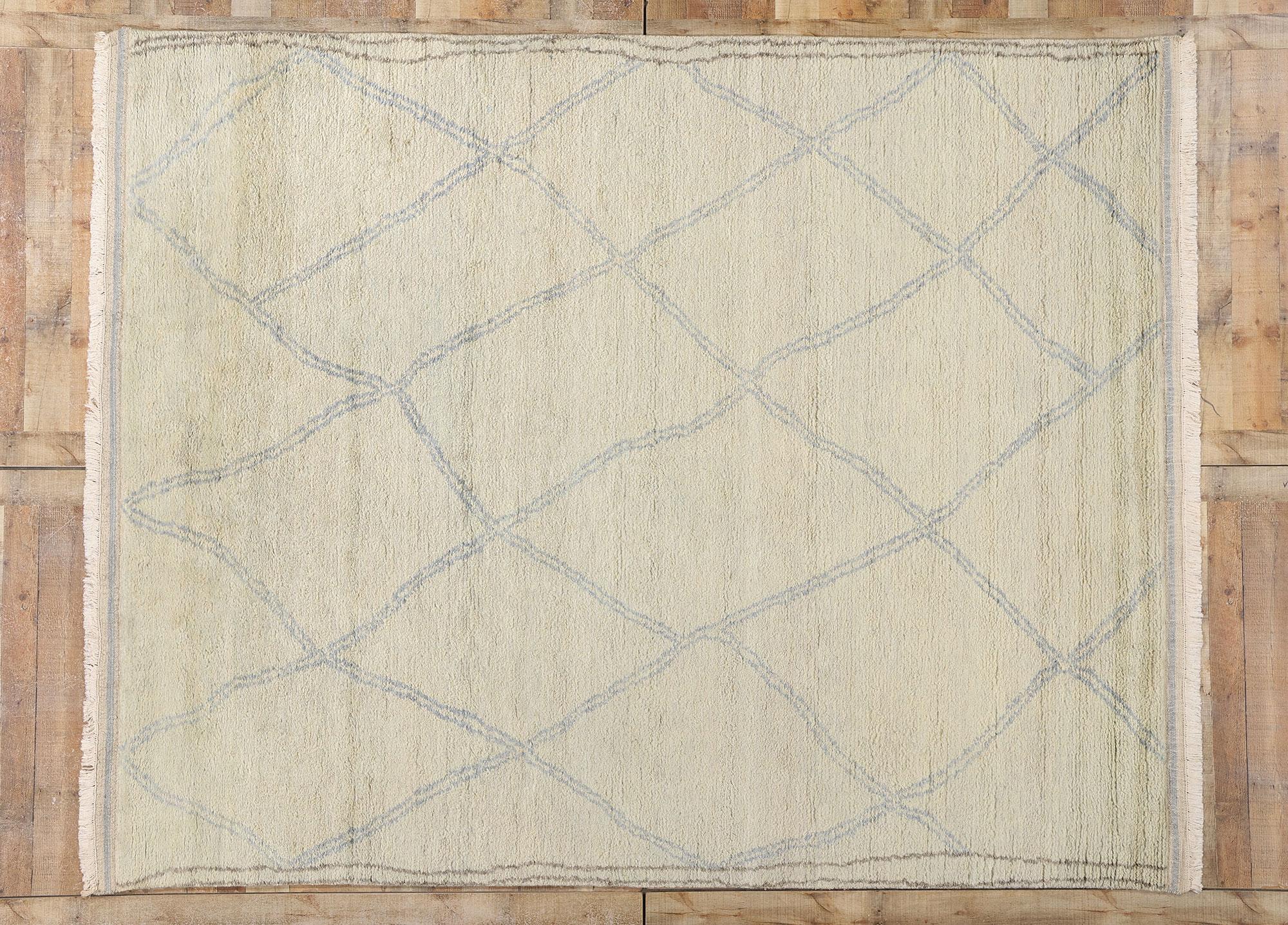 New Windswept Desert Serenity Modern Moroccan Rug, 08'03 x 10'04 For Sale 1