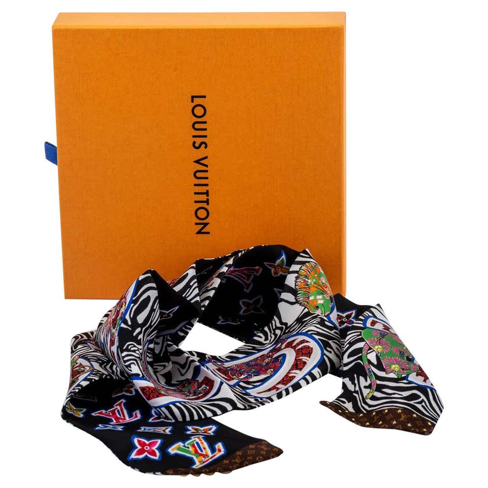 New Louis Vuitton Iconic Speedy Silk Twilly Scarf in Box at 1stDibs