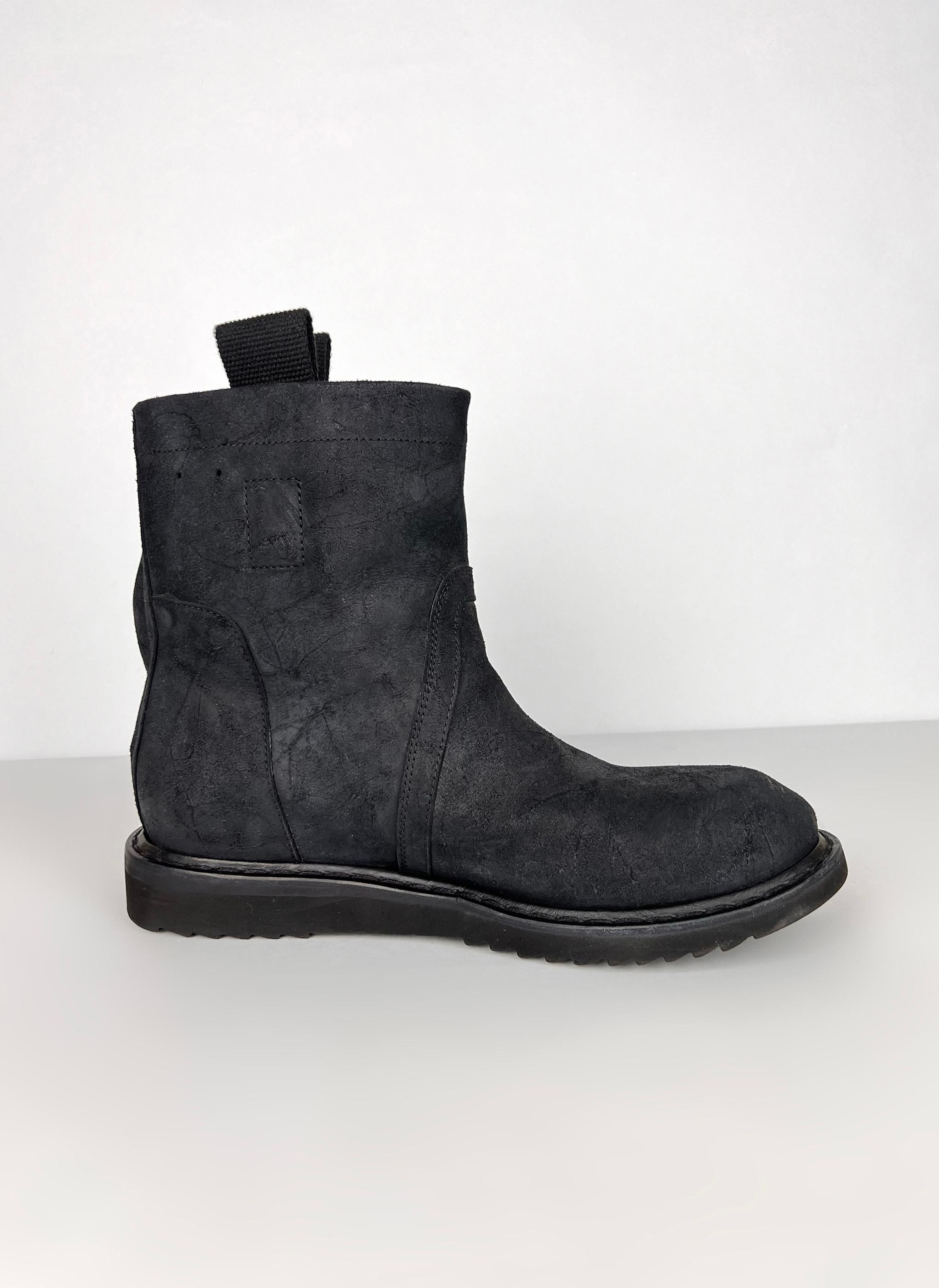 New with box Rick Owens cargo leather boots For Sale 6
