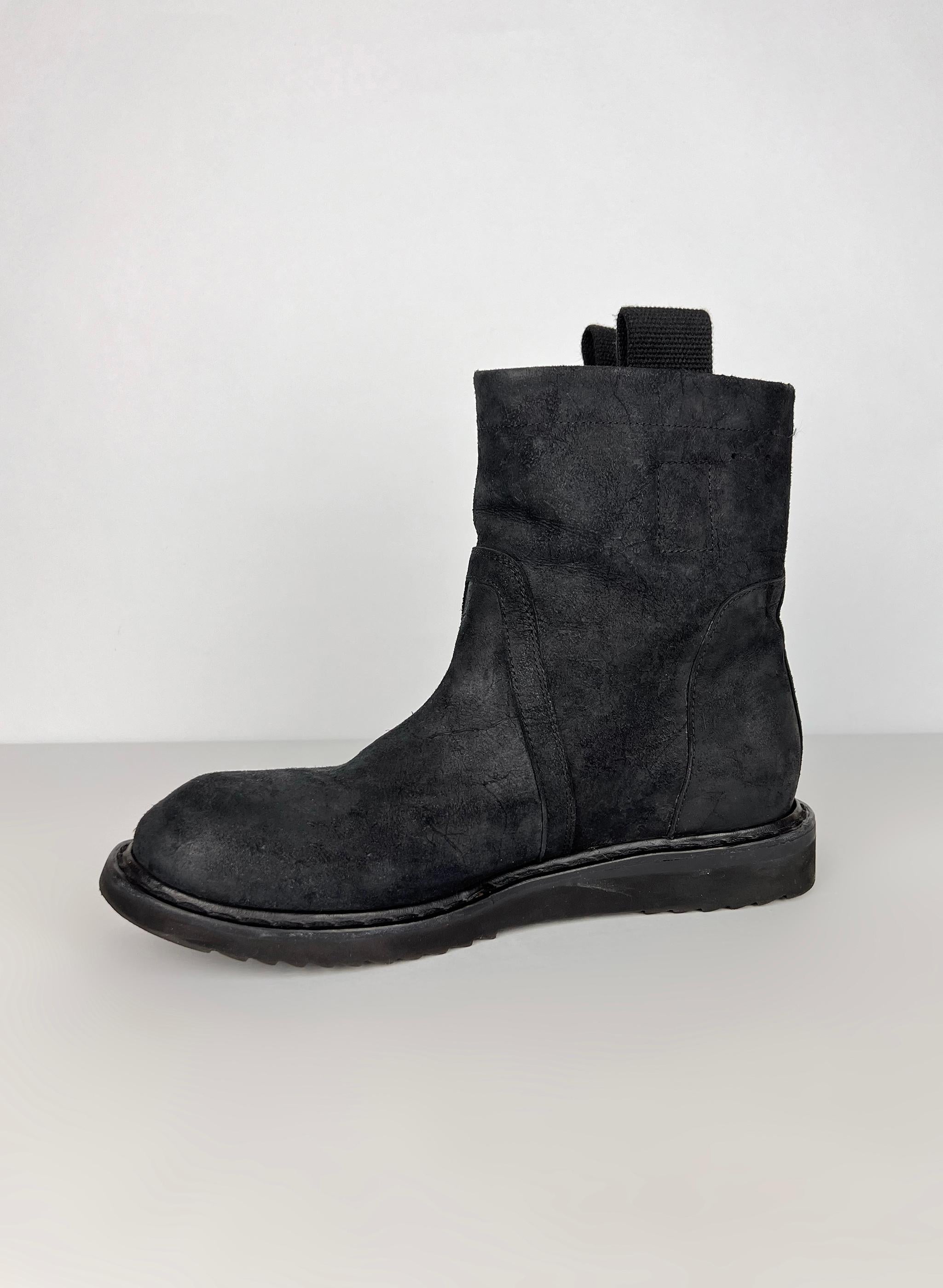 New with box Rick Owens cargo leather boots For Sale 1