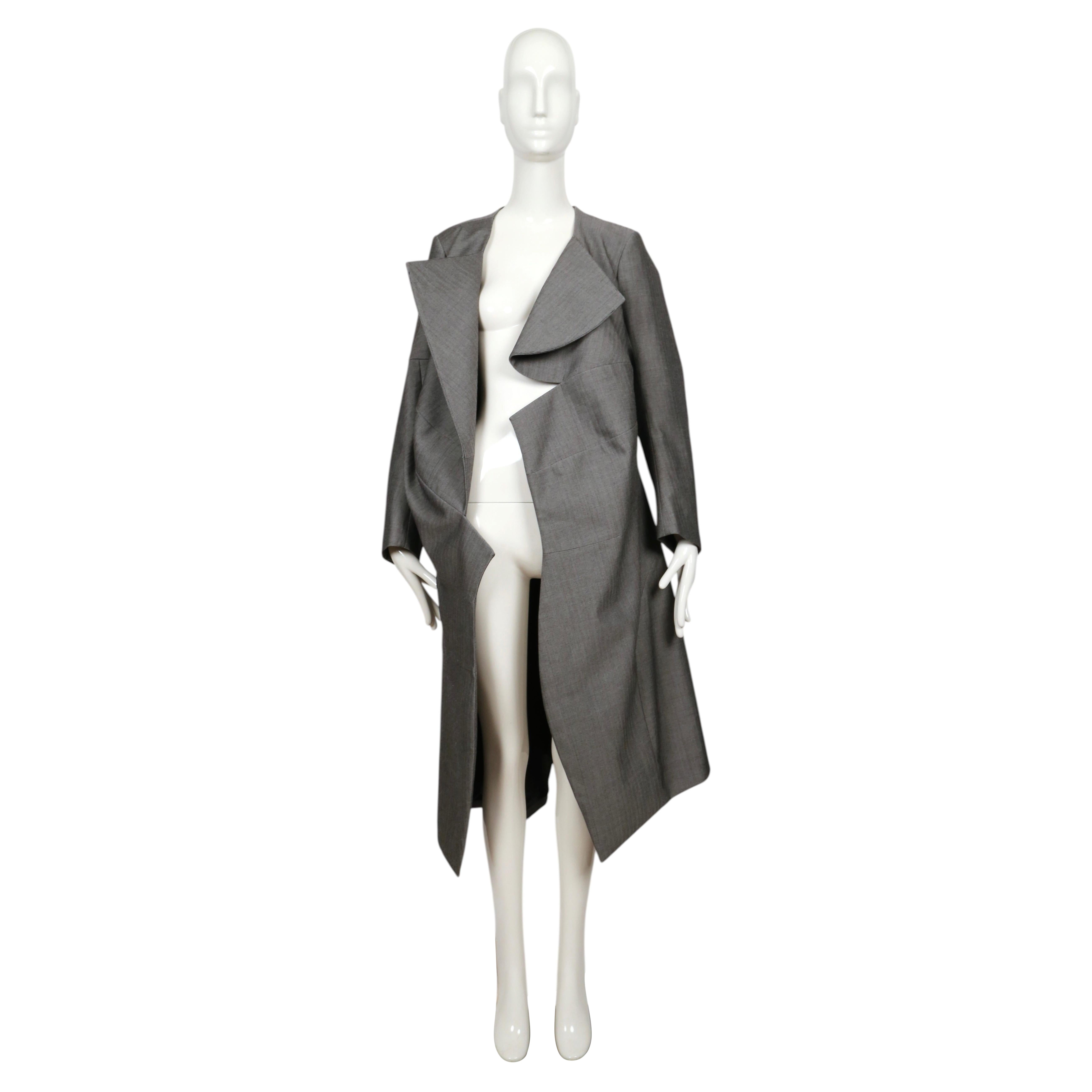 new with tags 2025 COMME DES GARCONS 'Smaller is Stronger' grey herringbone coat