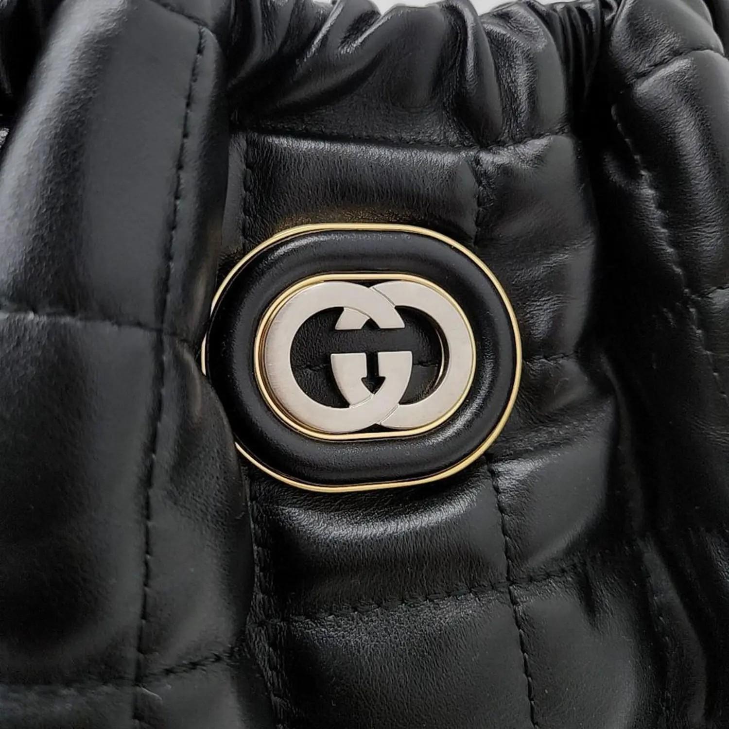 New With Tags $4980 Gucci Deco Leather Quilted Chain Tote Bag For Sale 7