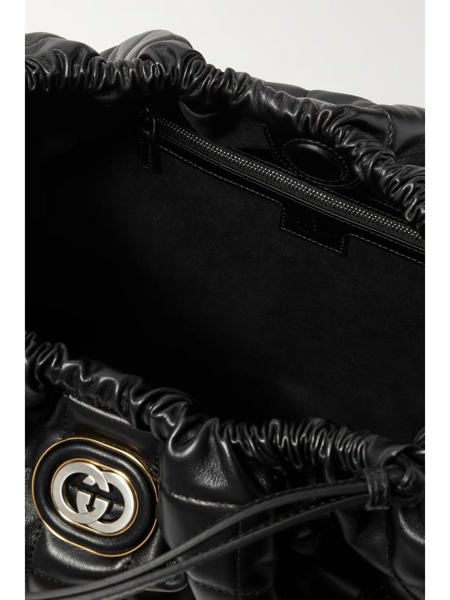 New With Tags $4980 Gucci Deco Leather Quilted Chain Tote Bag For Sale 11