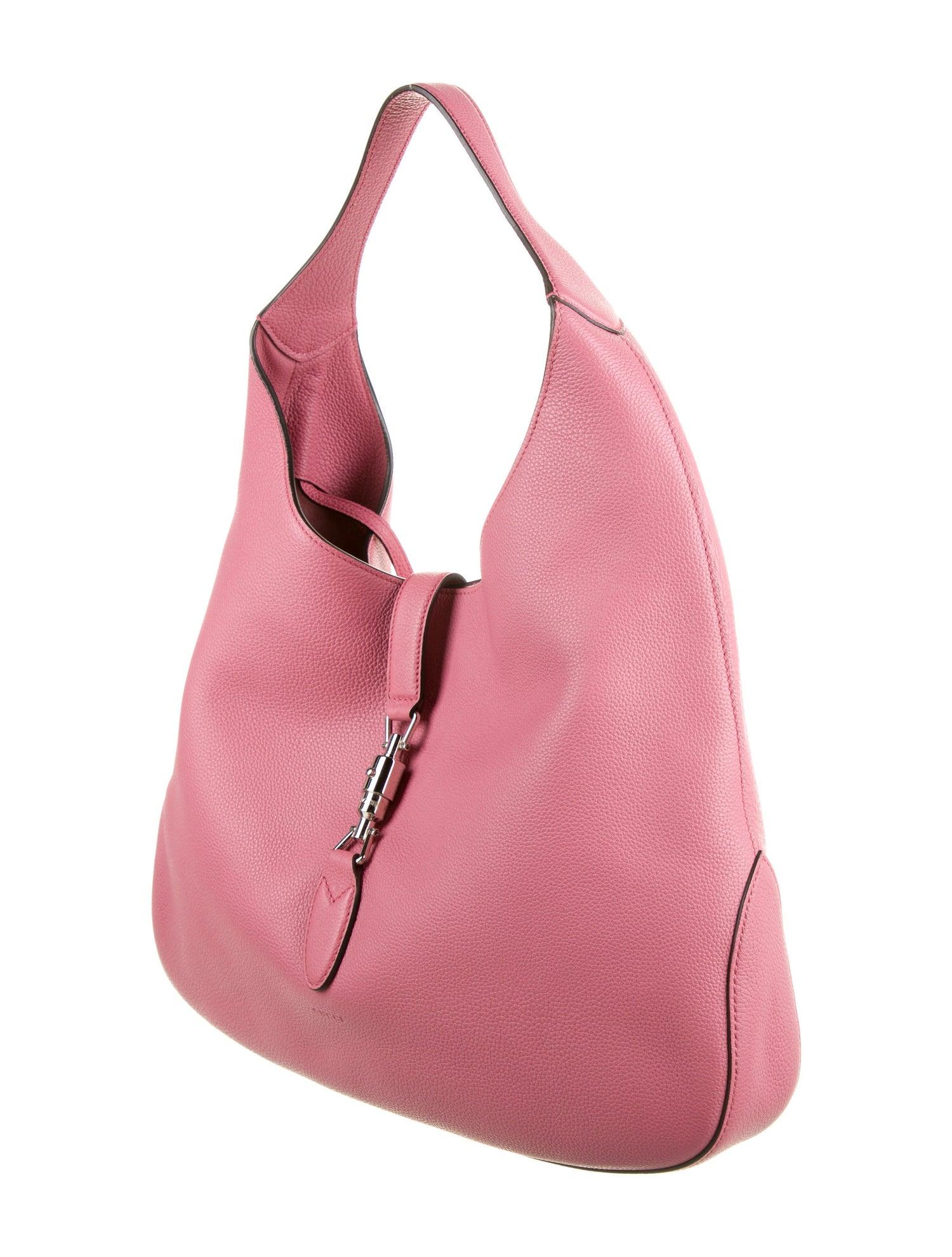 New With Tags Gucci Extra Large Pink Leather Jackie O Gaga Bag $3595 Fall 2014 In New Condition For Sale In Leesburg, VA
