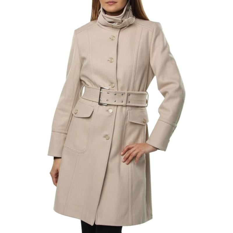 Kenneth Cole Coat
Brand New w/ Tags
Size: 4
$485
* Beautiful in Cream
* Warm Wool Blend Coat
* Button Front and Removable Belt
* Button Front Pockets
* Belted Neck 
* Shell: 60% Wool, 30% Polyester, 5% Rayon, 5% Other
* Lining: 100% Polyester