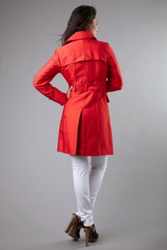 New With Tags Kenneth Cole Poppy Sateen Jacket Trench Coat Size: Small