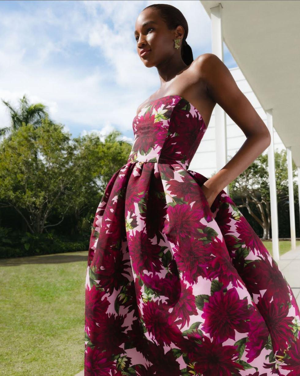 Nuovo con etichetta Oscar De La Renta The Dahlia Dress in vendita 7