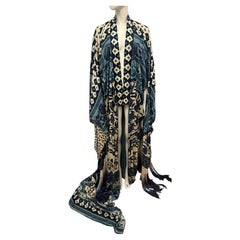 New With Tags Roberto Cavalli Peter Dundas Silk Fringe Kimono Coat S/S 2017