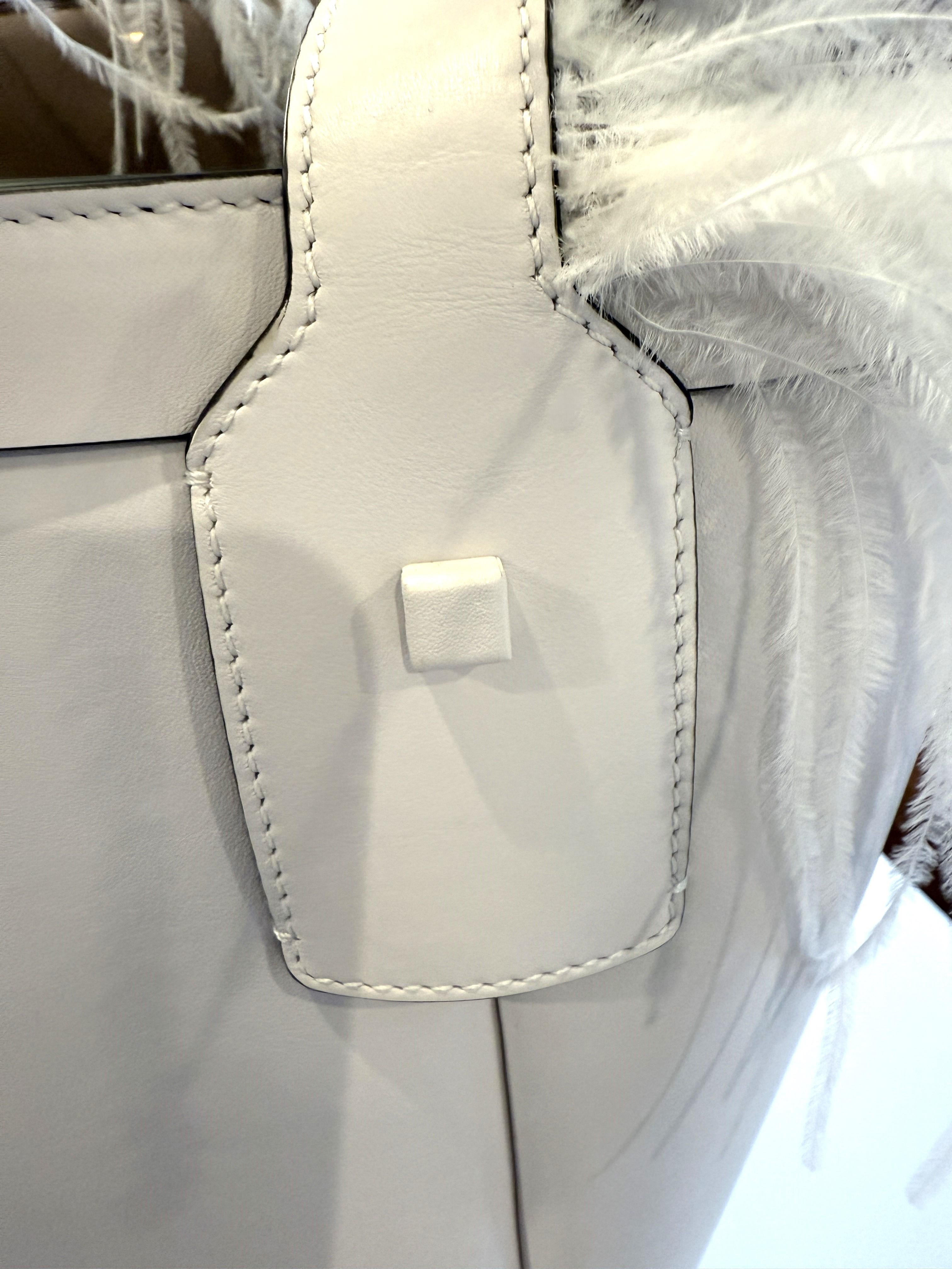 $2795 New With Tags Valentino Spring 2020 Leather Ostrich Feather Bag For Sale 12