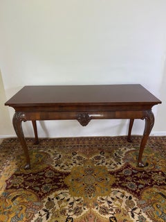 New English-Made Georgian Style Carved Walnut Side Table, in Stock
